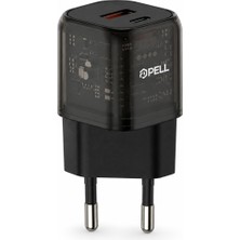 PELL PL-E11 20W PD Çift Girişli Hızlı Şarj Başlığı, USB ve Type-C Seyahat Adaptörü