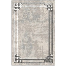 Pastel Home Siyah Çerçeveli Gri Şönil Halı Kilim Yolluk Kaymaz Saçaklı Yıkanabilir Koridor Mutfak Salon