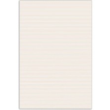 Pastel Home Modern Çizgili Bej Vizon Kaymaz Şönil Halı Saçaklı Robot Süpürge Uyumlu Yıkanabilir Yolluk Kilim