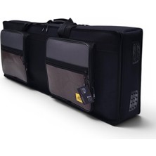 Korg PA4X, PA3X Kısa 61 Tuş Keyboard Orglar Için Uyumlu Soft Case Taşıma Çantası Gri-Kahve