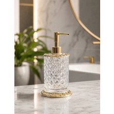 Kozak Serra Premium Cam Metal Taban Sıvı Sabunluk