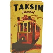 Kutu Kitap Taksim Ahşap Suni Deri Kaplı Dekoratif Hediyelik