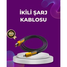 Mey Ithalat® Dayanıklı 4’ü 1 Arada Çok Fonksiyonlu Hızlı Şarj Veri Kablosu