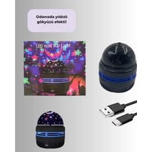 Mey Ithalat® 360° Dönen Galaxy Projektörlü Gece Lambası – Star Master Yıldızlı Gökyüz�