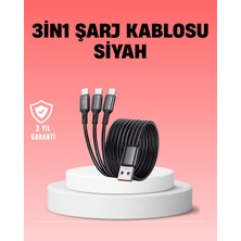 Mey Ithalat® Çoklu USB Şarj Kablosu – 1,2m Hızlı Şarj, 3A Güçlü Akım