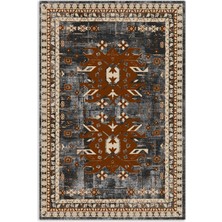 Pastel Home Antrasit Gri Kahve Şönil Halı Kilim Yolluk Kaymaz Yıkanabilir Saçaklı Koridor Antre Mutfak Salon