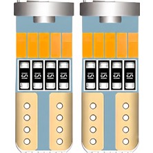 HNC 24V 15 Ledli Dipsiz T10 Park Ampulü Turuncu Işık (2 Adet)