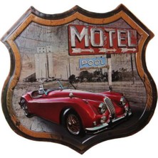 Dekoratif 3D Motel &kırmızı Chevrolet Temalı Duvar Panosu