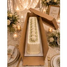 Ege Concept Life Long Cake Pasta Altlığı ve Long Cake Kutusu 64X25X20 Asetat Pencereli Kraft