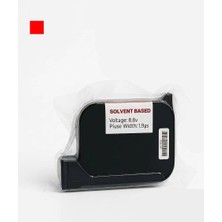 QPRİNT TONER Qprint Hızlı Kuruyan Kırmızı El Tipi Yazıcı Kartuşu - Barkod ve Son Tüketim Tarihi Için