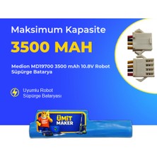 Ümit Maker Medion MD19700 3500 Mah 10.8V Robot Süpürge Batarya