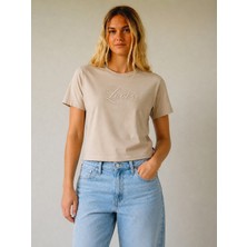 Levi's Kadın Tişört Vıntage Tee Relaxed Fıt Bej - 008C0-0004
