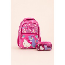 Hello Kitty Lisanslı Kız Çocuk Okul Çanta Seti Okul Sırt Çantası Kalemlik Ilkokul Pembe
