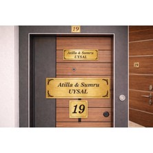 Outdoor One Kişiye Özel Kapı Isimliği Klasik Ev Dış Kapı Isimliği Çelik Kapı Isimliği GOLD0030