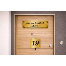 Outdoor One Kişiye Özel Kapı Isimliği Klasik Ev Dış Kapı Isimliği Çelik Kapı Isimliği GOLD0033