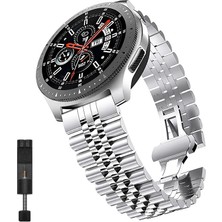 Dexmon Huawei Watch 3 Gt Gt2 GT2E Gt3 Gt4 Gt5 Pro Se Elite 46MM Uyumlu Paslanmaz Çelik Ayarlanabilir Kordon Kayış