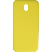 Datatek Newface Samsung Galaxy J7 Pro / J730 Kılıf Nano Içi Kadife Silikon - Sarı