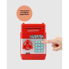 Renklime Kırmızı Şifreli Atm Kasa Para Yutan Kumbara
