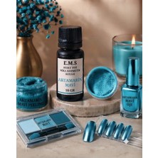 E.M.S Sedef Toz Mika Kozmetik Boyası 10 gr Akuamarin Mavi -Oje/ruj/peeling/maskara/krem/far/tırnak/mum Boyası.