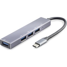 Skygo Type-C 3.0 Hub 4 Port 5 Gbps Gri HDX7043
