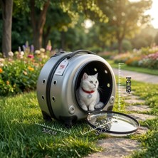 Vigi Store VG Premium Şeffaf Panoramik Kedi Taşıma Valizi XL – Çekçekli & Tekerlekli Pet Taşıma Çantası