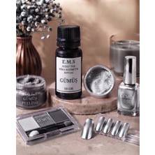 E.M.S Sedef Toz Mika Kozmetik Boyası 10 gr Gümüş-oje/ruj/peeling/maskara/krem/göz Farı/tırnak/MUM Boyası