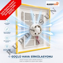 Ruddysun Fanlı Plastik Beyaz Banyo Wc Havalandırma Menfezi Panjur ( 2 mt Kablolu + Anahtarlı + Slikon Hediyeli Tüm Ölçüler