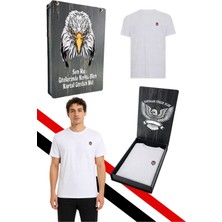 Beşiktaş Orijinal Lisanslı Beyaz T-Shirt Uv Kutu Hediyeli