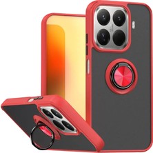Datatek Newface Xiaomi Mi 15T Pro Montreal Yüzüklü Silikon Kapak - Kırmızı