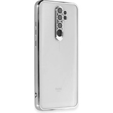 Datatek Newface Xiaomi Redmi Note 8 Pro Kılıf Razer Lensli Silikon - Gümüş