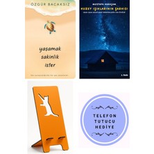 İndigo Kitap Yaşamak Sakinlik Ister - Özgür Bacaksız + Kuzey Işıklarının Şarkısı + Telefon Tutucu