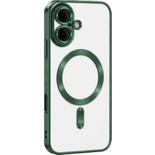 Datatek Newface Apple iPhone 16 Kılıf Kross Magneticsafe Kapak - Koyu Yeşil