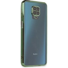 Datatek Newface Xiaomi Redmi Note 9 Pro Kılıf Razer Lensli Silikon - Yeşil