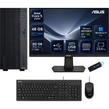 Expertcenter P500MV Intel Core 5 210H 48 GB Ddr5 512 GB SSD Nvidia GT730 Windows 11 Pro Masaüstü Bilgisayar + 23.8 Inç Asus Monitör Hazır Pc Seti P500C523GT730RNP21