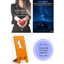 A7 Kitap Şekersiz 21 Gün - Özge Bezirci Dikici + Kuzey Işıklarının Şarkısı + Telefon Tutucu