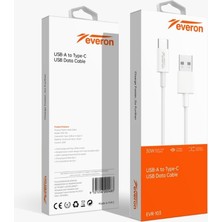 Everon USB A To Type-C 1 Metre Kablo 30W Güç/ Super Hızlı Şarj EVR-103