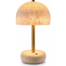 HMY Design Kablosuz Şarjlı Masa Lambası, Dokunmatik Dimmerli LED Masa Lambası, Karbon Beton Dekoratif Modern Minimal Tasarım Gece Lambası 27 cm - Ysen N°1
