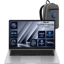 Asus Expertbook P1 P1403CVA Intel Core 7-240H 40 GB Ddr5 2 Tb SSD 14'' Full Hd Windows 11 Pro Dizüstü Bilgisayar P1403CVA-C716512G0DRNP19