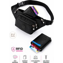 Sannora Bags Krinkıl Çapraz Askılı Bel Omuz ve Spor Çanta ve Mekanizmalı Cüzdan