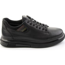 Bambi Siyah Hakiki Deri Erkek Sneaker E01398142843