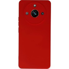 Renklime Newface Realme 11 Pro Kılıf Nano Içi Kadife Silikon - Kırmızı