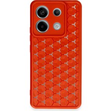 Renklime Newface Xiaomi Redmi Note 13 Pro 5g Kılıf Petek Silikon Kapak - Kırmızı