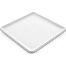 GuvenliPazar 12 Adet Kare Melamin Tatlı Servis Sunum Tabağı Makinede Yıkanabilir Dayanıklı Mimoza 26 cm