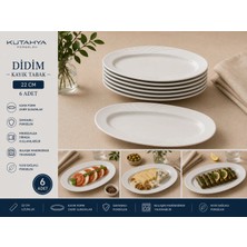 6 Adet Kütahya Porselen Didim Otel Kayık Tabak