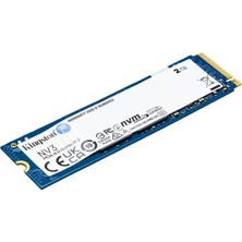 Kingston 2 Tb Kıngston Nv3 M.2 Nvme Pcıe Gen4 6000/5000MBS SNV3S/2000G