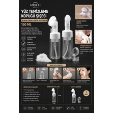 Mersi Shop Yüz Temizleme Köpüğü Şişesi 150 ml – Silikon Fırçalı Köpük Dispenseri