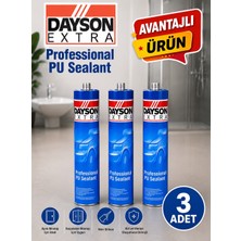 *3 Adet* Dayson Gri Mastik Ekstra Güçlü Yapıştırıcı 280 ml Üstün Yapışma ve Izolasyon Sağlar