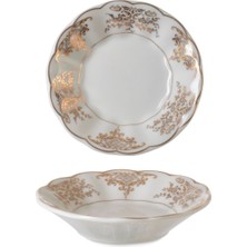 Empressco Porselen Çay Tabağı (Gold Motifli) 6 Adet (9552)