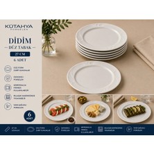 Kütahya Porselen Didim Otel Düz Tabak 6 lı