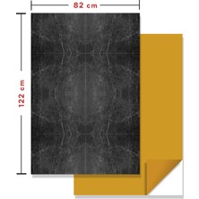 Tink Kendinden Yapışkanlı Mermer Desenli Panel Belgıum Black Desen 82X122 (1 Adet ) 1 M2